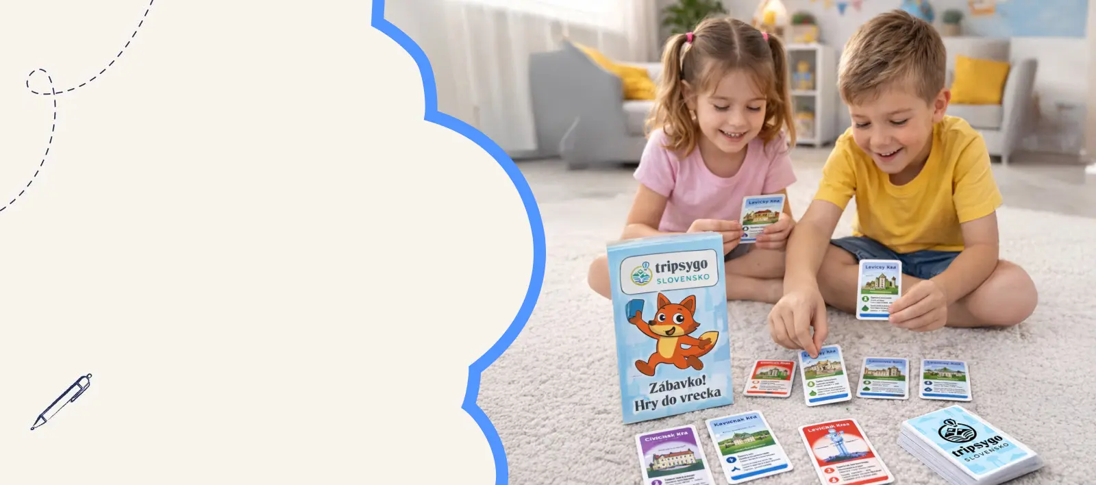 TripsyGo karta hry do vrecka pre deti